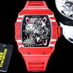 AAA replica Richard Miller red NTPT carbon fiber case RMAL1 automatic winding mechanical watch 